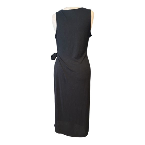 Ava & Viv Women’s Side-Knot Midi Sundress-  Black Sleeveless XXL - Picture 5 of 7